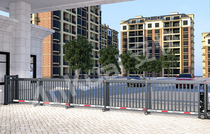 某小區采用 “安快” 柵欄款段滑門效果圖